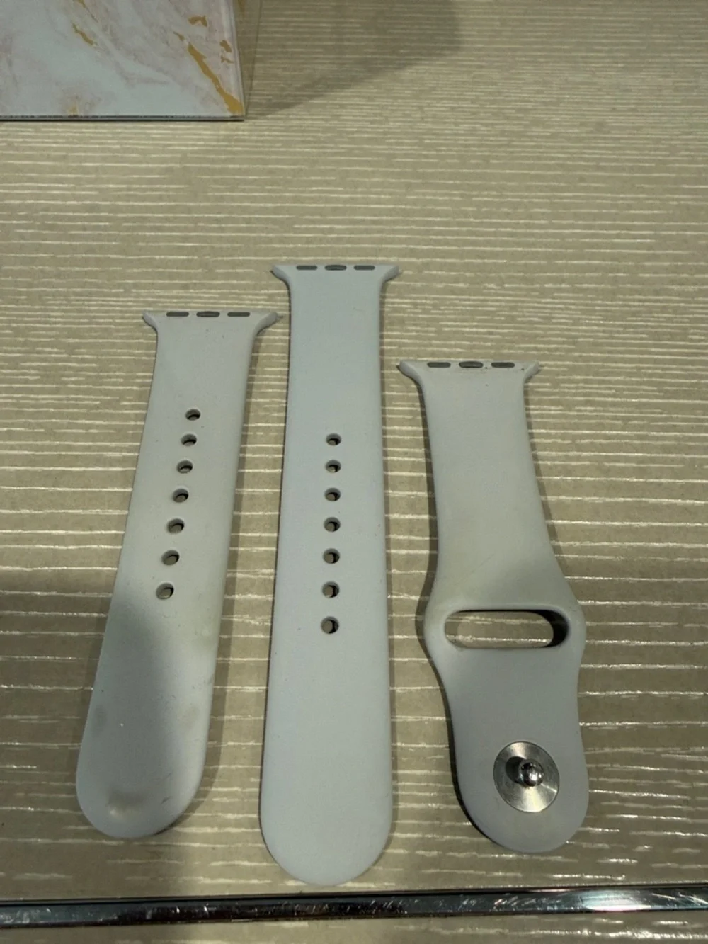 38mm Light Gray Silicone Smartwatch Band Replacement